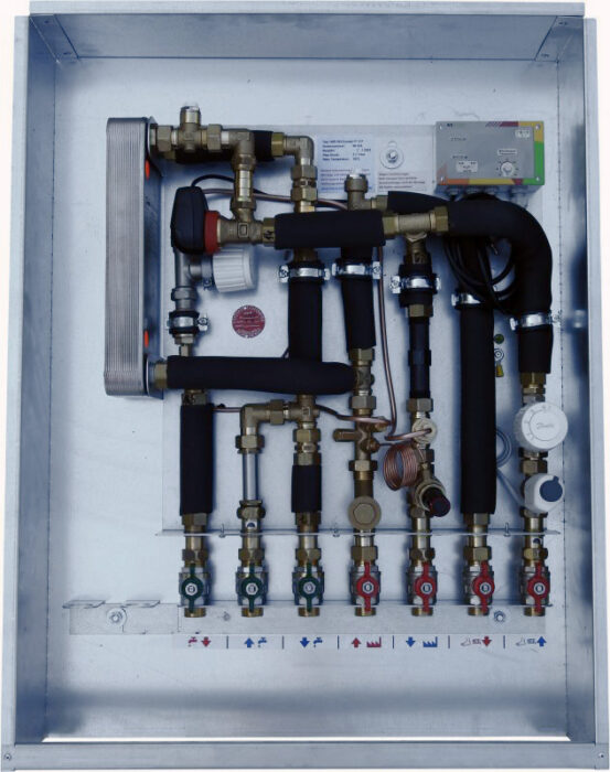 Wohnungsstation für Radiatoren elektronische Regelung